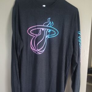 Men's Charcoal Graphic Long Sleeve Shirt